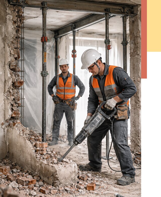 Снос несущих стен в Пушкине от 11087 руб. — демонтаж несущей стены под ключ | ОТДЕЛОЧНИК-Пшн