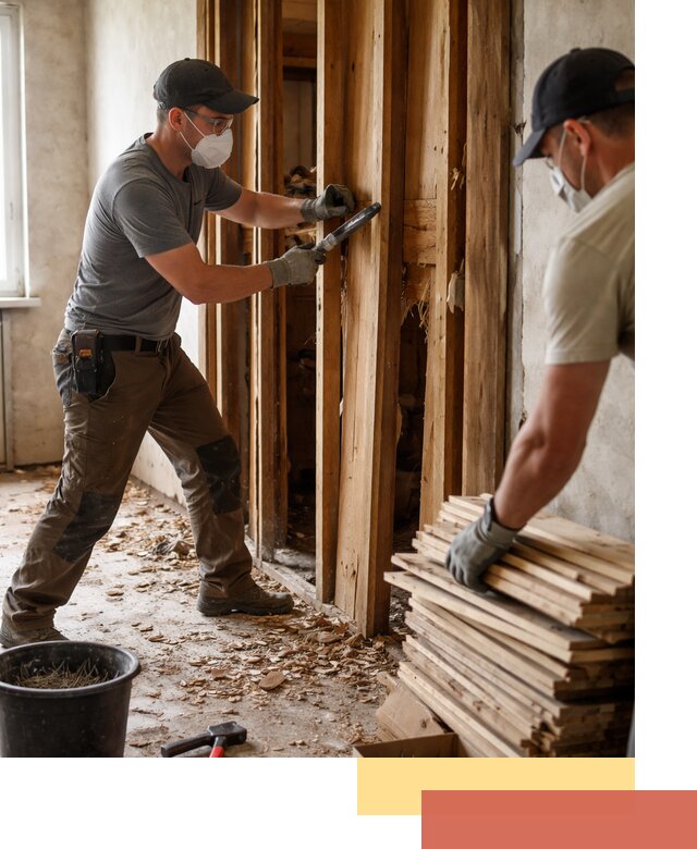 Демонтаж деревянных перегородок в Пушкине быстро и аккуратно