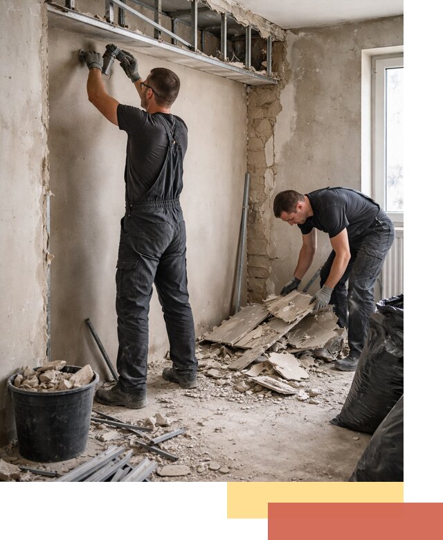 Демонтаж короба из гипсокартона в Пушкине быстро и аккуратно