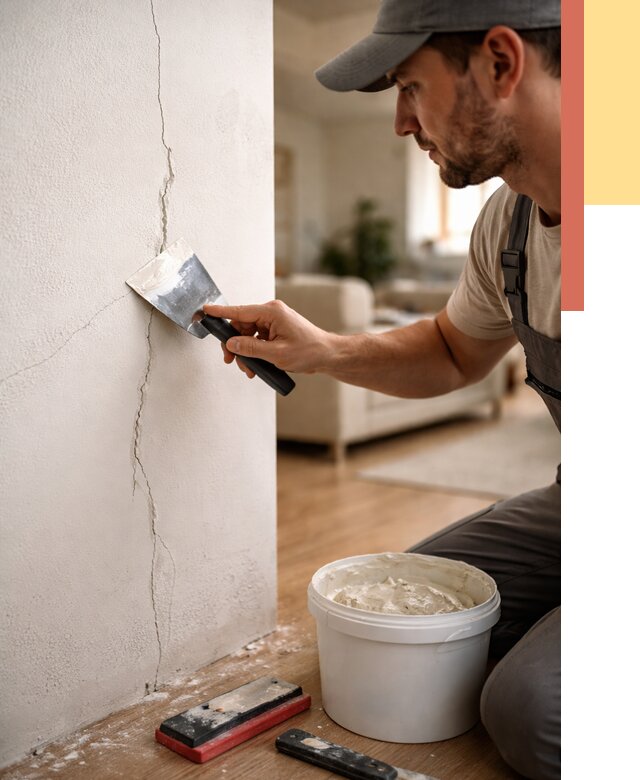 Заделка трещин и сколов в Пушкине от 2650 руб. — быстро и недорого | ОТДЕЛОЧНИК-Пшн