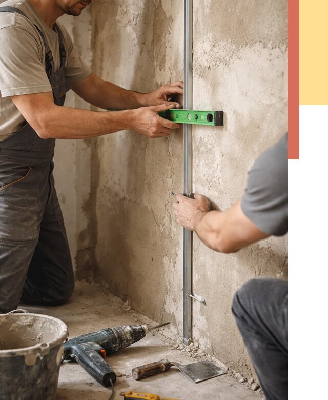 Установка штукатурных маяков в Пушкине от 7572 руб. — быстро и недорого | ОТДЕЛОЧНИК-Пшн