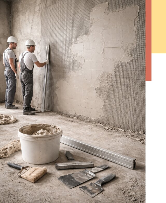 Штукатурка стен по сетке в Пушкине от 5949 руб./м2 — быстро и недорого | ОТДЕЛОЧНИК-Пшн