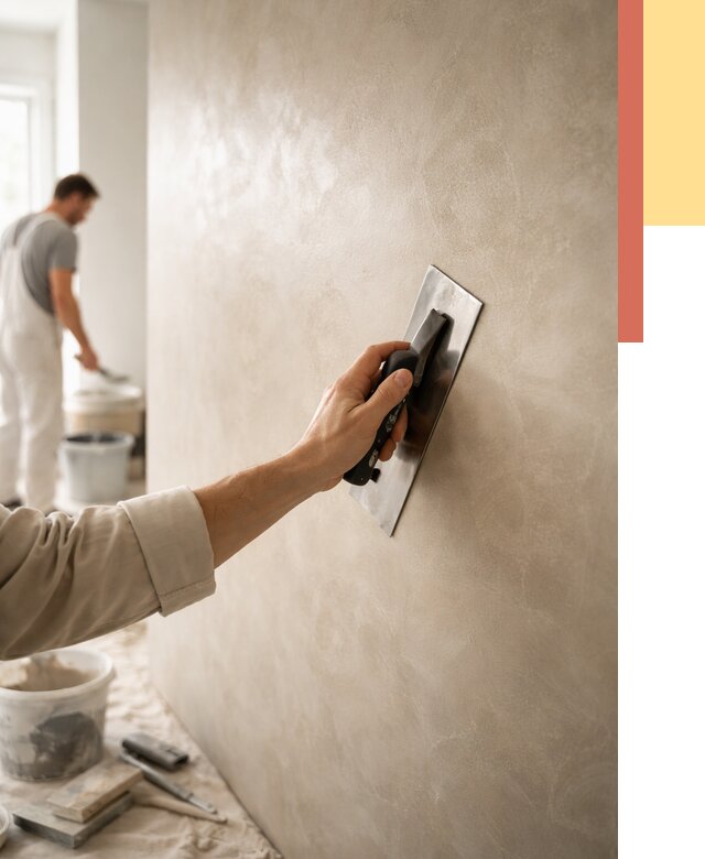 Венецианская штукатурка в Пушкине от 3786 руб/м² — нанесение стен под ключ | ОТДЕЛОЧНИК-Пшн