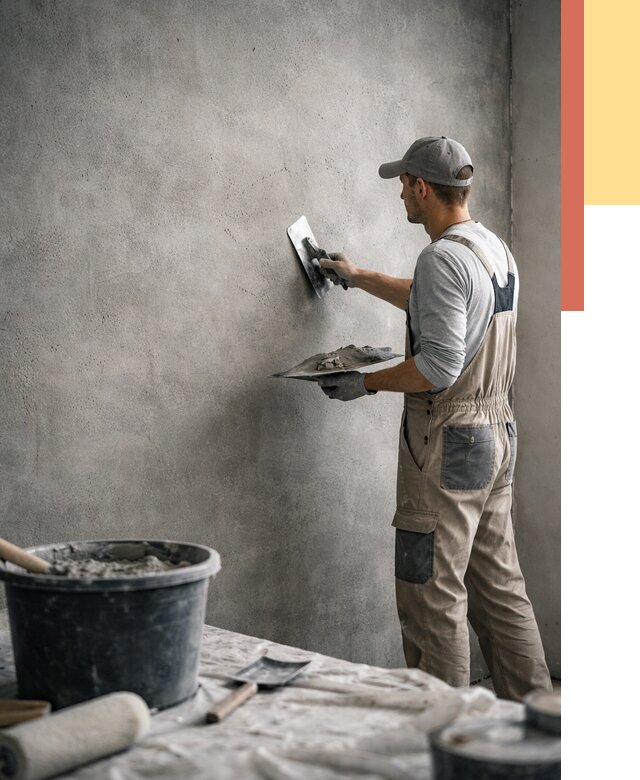 Декоративная штукатурка под бетон в Пушкине от 2704 руб./м² — нанесение под ключ | ОТДЕЛОЧНИК-Пшн