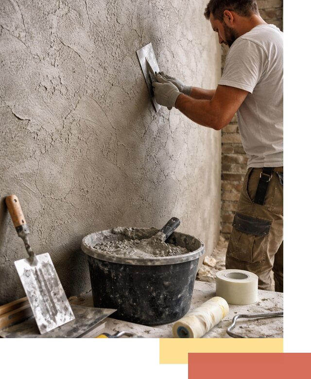 Декоративная штукатурка лофт в Пушкине — отделка стен и потолков