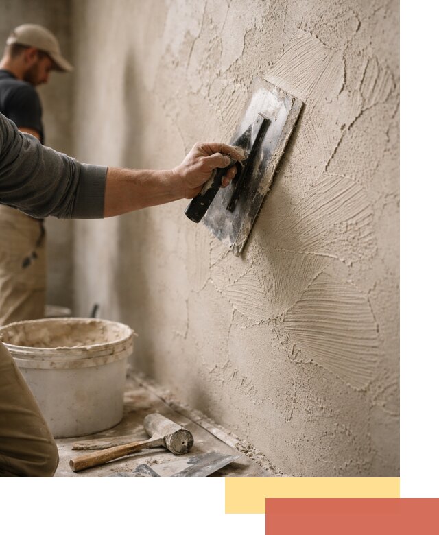 Фактурная штукатурка стен в Пушкине — монтаж, отделка, реставрация