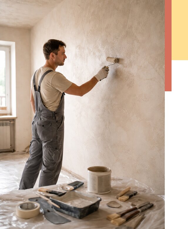 Нанесение лессирующей краски по декоративке в Пушкине от 1893 руб. | ОТДЕЛОЧНИК-Пшн