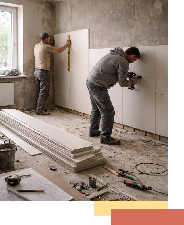 Монтаж ПВХ панелей на стены в Пушкине качественно и быстро