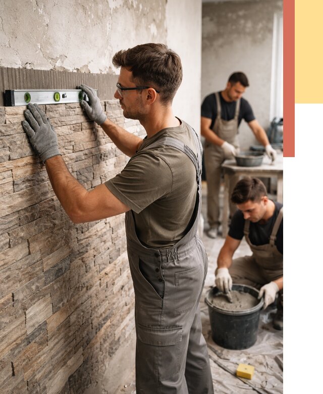 Монтаж искусственного камня в Пушкине от 4868 руб. под ключ | ОТДЕЛОЧНИК-Пшн