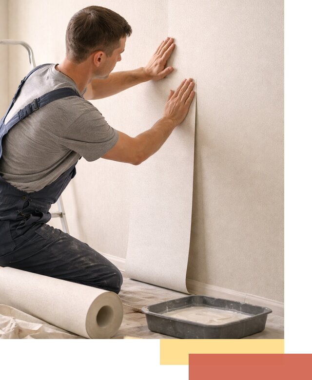 Поклейка флизелиновых обоев в Пушкине качественно и быстро