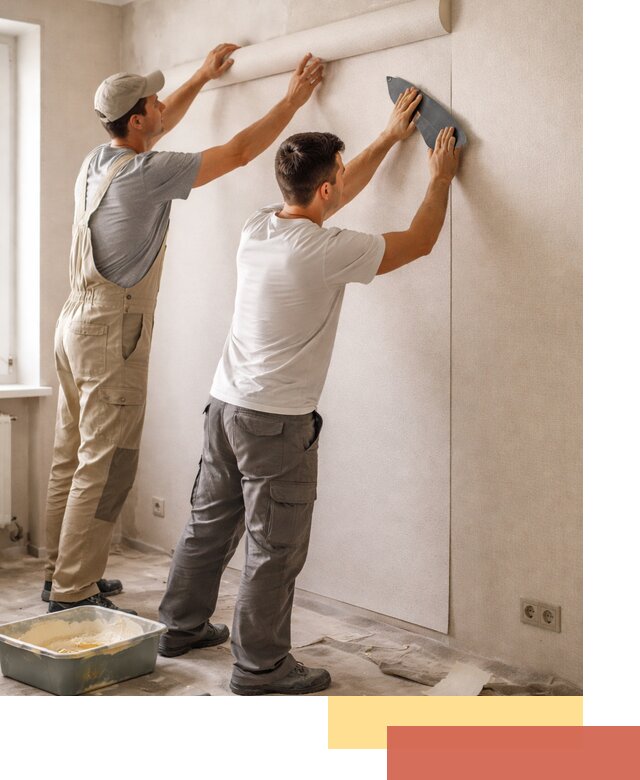 Поклейка виниловых обоев в Пушкине профессионально и качественно