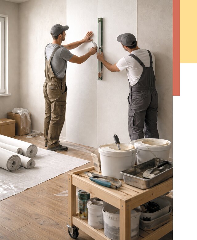 Поклейка стеклообоев в Пушкине от 7031 руб. за м2 — быстро и недорого | ОТДЕЛОЧНИК-Пшн