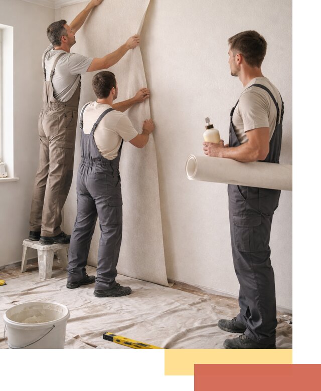 Оклейка стен обоями в Пушкине — качественно и профессионально