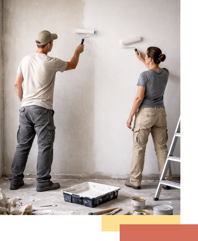 Окраска стен по стеклохолсту в Пушкине качественно и долговечно