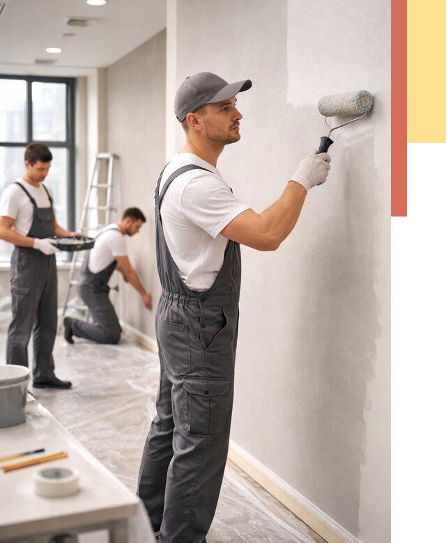 Покраска стен в офисе в Пушкине от 9194 руб. — быстро и недорого | ОТДЕЛОЧНИК-Пшн