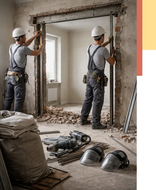 Расширение дверного проема в Пушкине от 13521 руб. под ключ | ОТДЕЛОЧНИК-Пшн