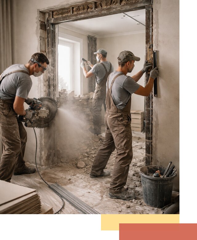 Расширение дверного проема под установку новой двери в Пушкине