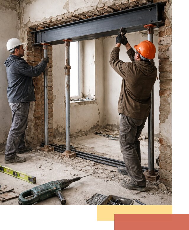 Усиление проема в стене в Пушкине для расширения и безопасности