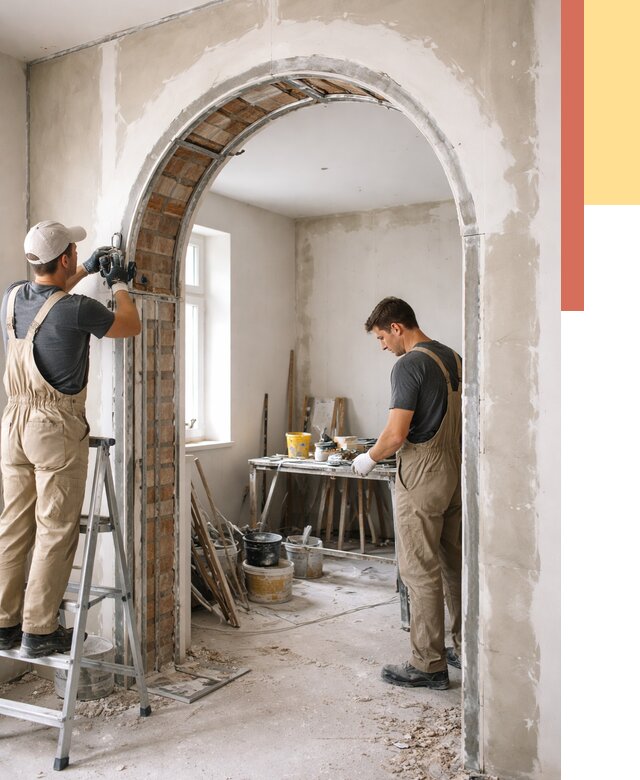 Устройство арочного проема в Пушкине от 10276 руб. под ключ — быстро и недорого | ОТДЕЛОЧНИК-Пшн