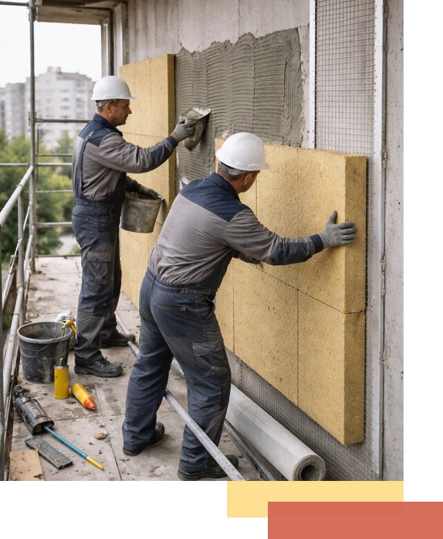 Утепление стен зданий и домов в Пушкине качественно и надежно