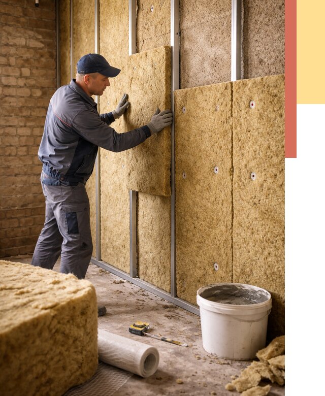 Утепление стен минватой в Пушкине от 1460 руб./м2 — недорого и быстро | ОТДЕЛОЧНИК-Пшн