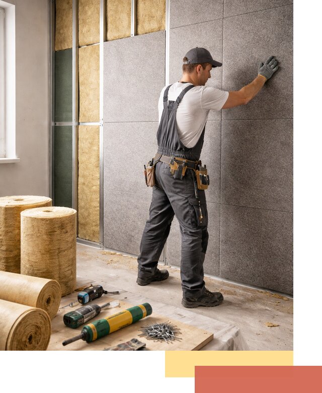 Профессиональная шумоизоляция стен в Пушкине для квартиры и офиса