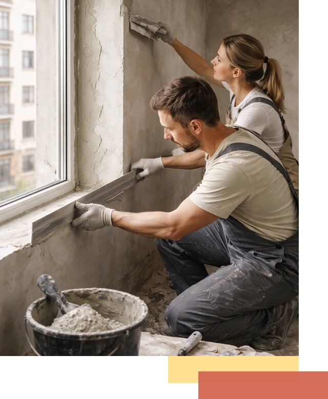 Штукатурка откосов дверей и окон профессионально в Пушкине