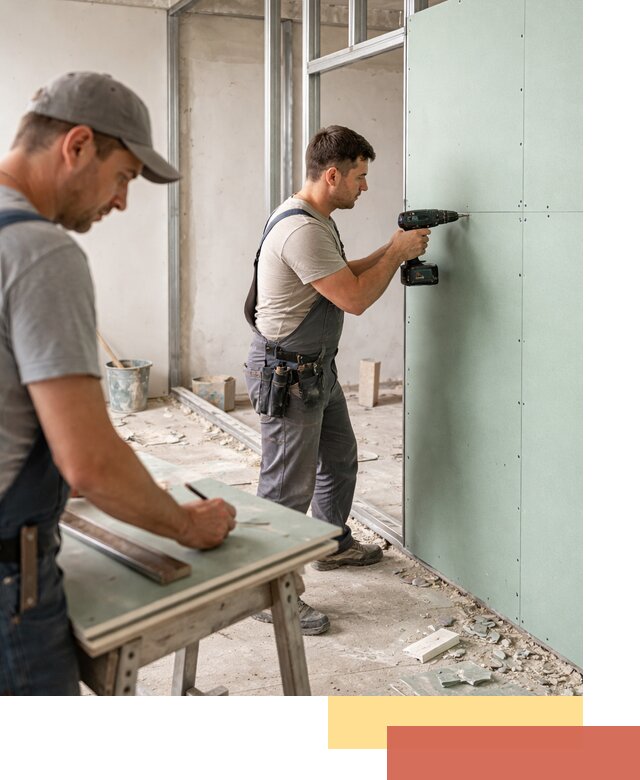 Перегородки из влагостойкого гипсокартона под ключ в Пушкине