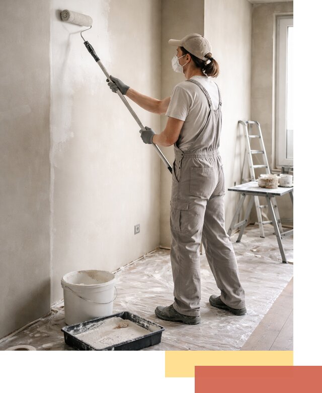 Покраска перегородок из гипсокартона в Пушкине качественно и недорого