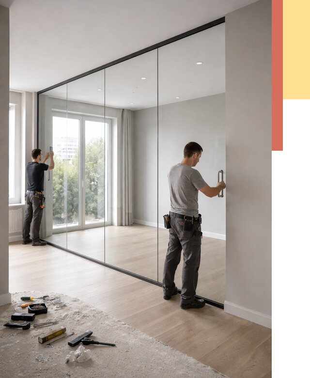 Изготовление стеклянных перегородок в Пушкине от 13359 руб. под ключ | ОТДЕЛОЧНИК-Пшн