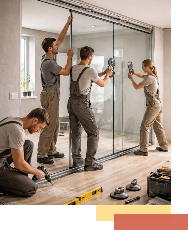 Изготовление стеклянных перегородок на заказ в Пушкине