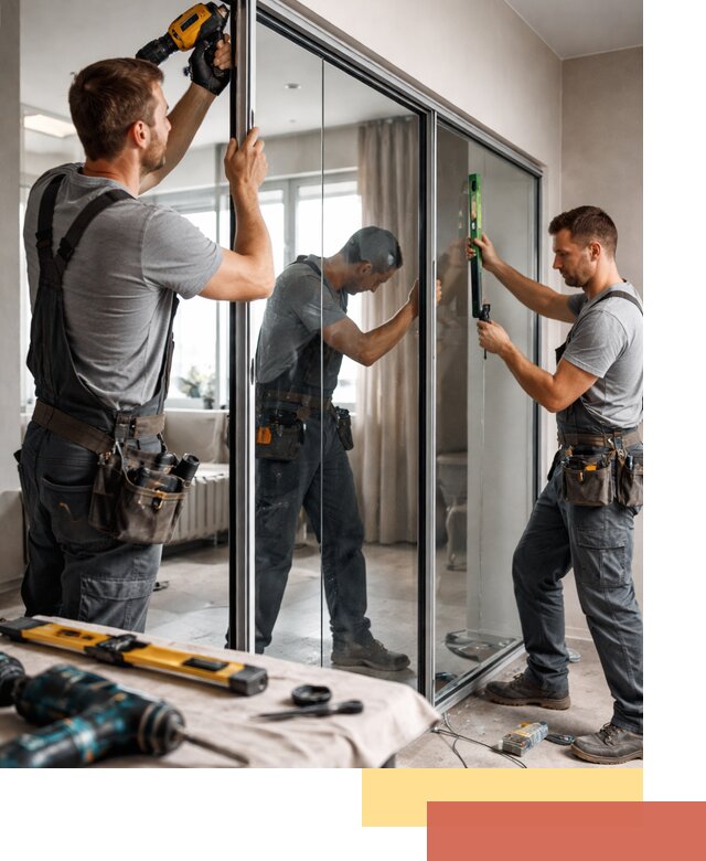 Каркасные стеклянные перегородки под ключ в Пушкине