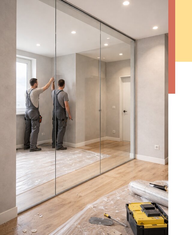 Безрамные стеклянные перегородки в Пушкине — монтаж от 10276 руб. | ОТДЕЛОЧНИК-Пшн