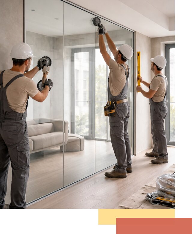 Перегородки из закаленного стекла в Пушкине для офисов и квартир