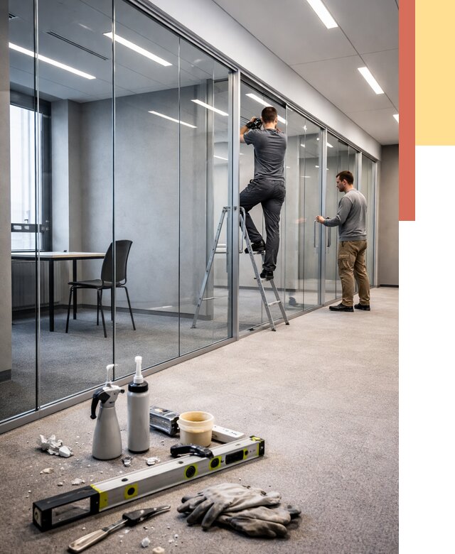 Стеклянные офисные перегородки в Пушкине от 9194 руб. — монтаж и установка | ОТДЕЛОЧНИК-Пшн