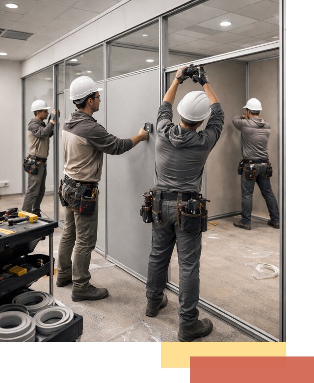 Мобильные офисные перегородки под ключ в Пушкине