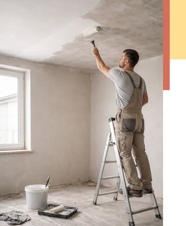 Грунтовка потолка в Пушкине от 2704 руб. — быстро и недорого | ОТДЕЛОЧНИК-Пшн