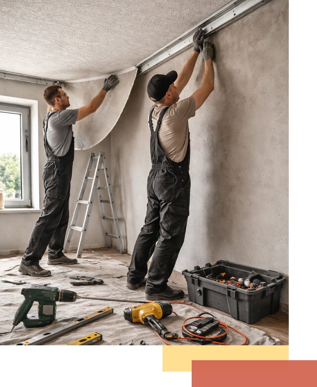 Монтаж фактурного натяжного потолка в Пушкине качественно и быстро