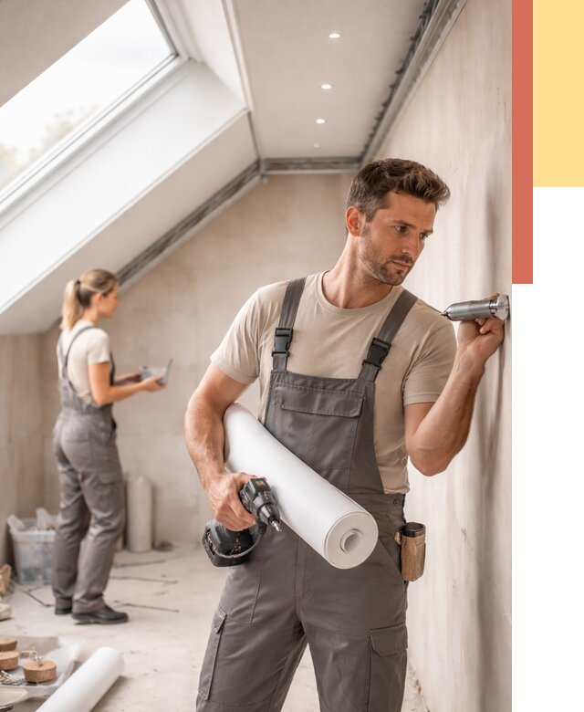 Монтаж натяжного потолка на мансарде в Пушкине от 3786 руб. | ОТДЕЛОЧНИК-Пшн