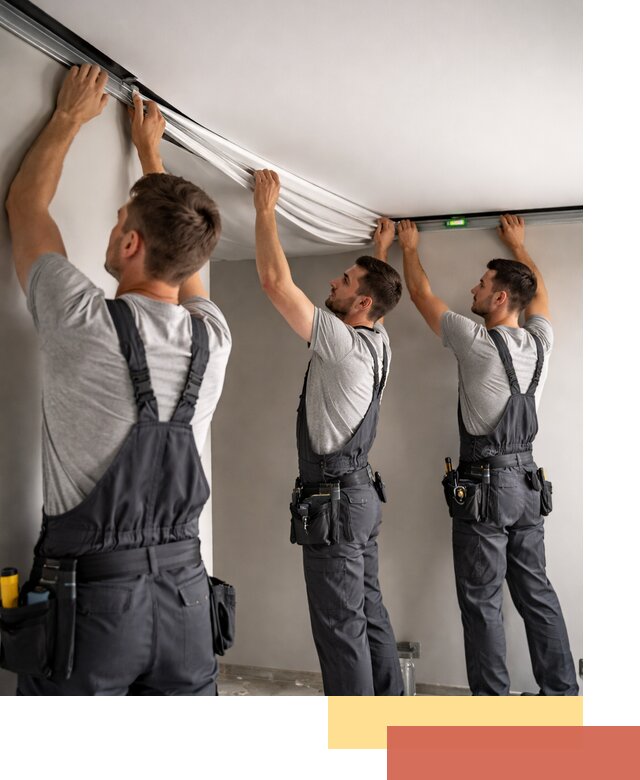 Теневые натяжные потолки в Пушкине: монтаж и отделка быстро и качественно