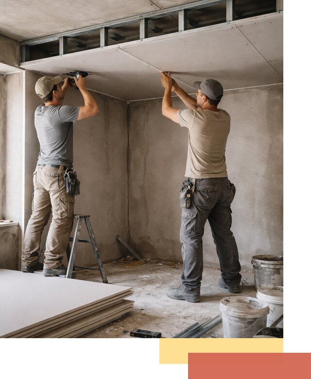 Короб из гипсокартона на потолке под ключ в Пушкине