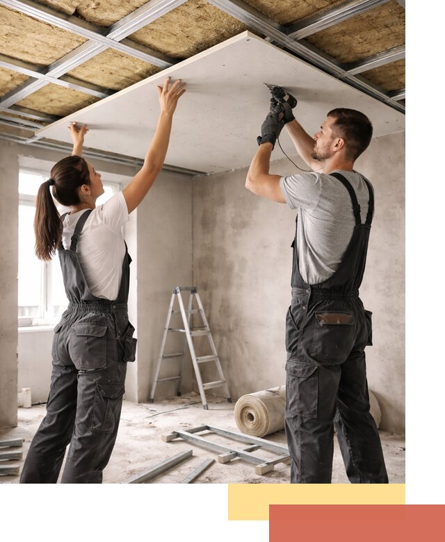 Звукоизоляция потолка из ГКЛ в Пушкине профессионально и надежно