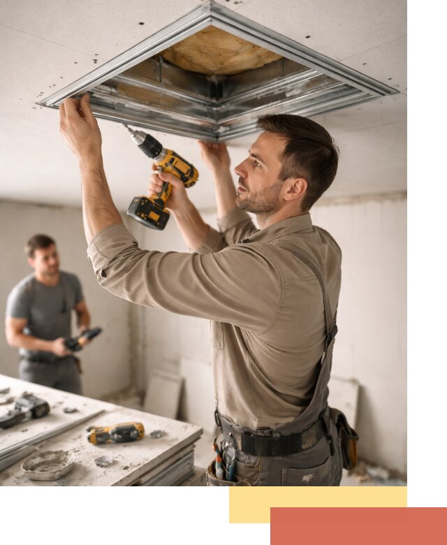 Монтаж люка в потолок из ГКЛ в Пушкине