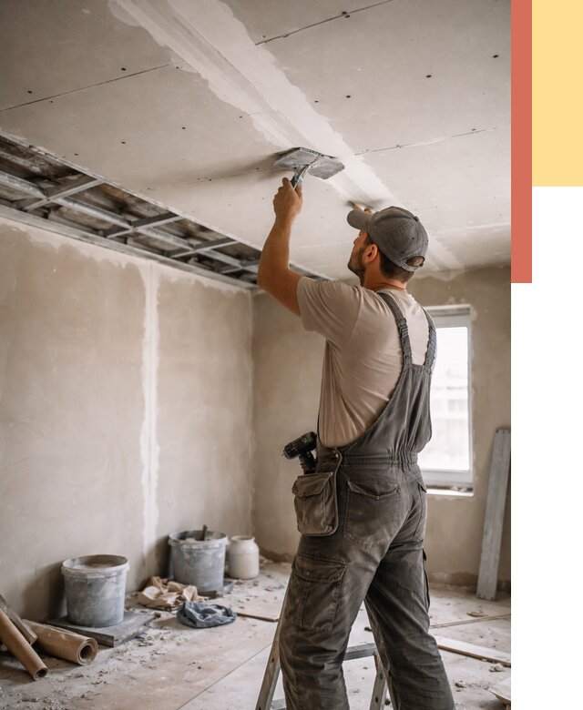 Ремонт потолка из гипсокартона в Пушкине от 703 руб./м² — быстро и недорого | ОТДЕЛОЧНИК-Пшн