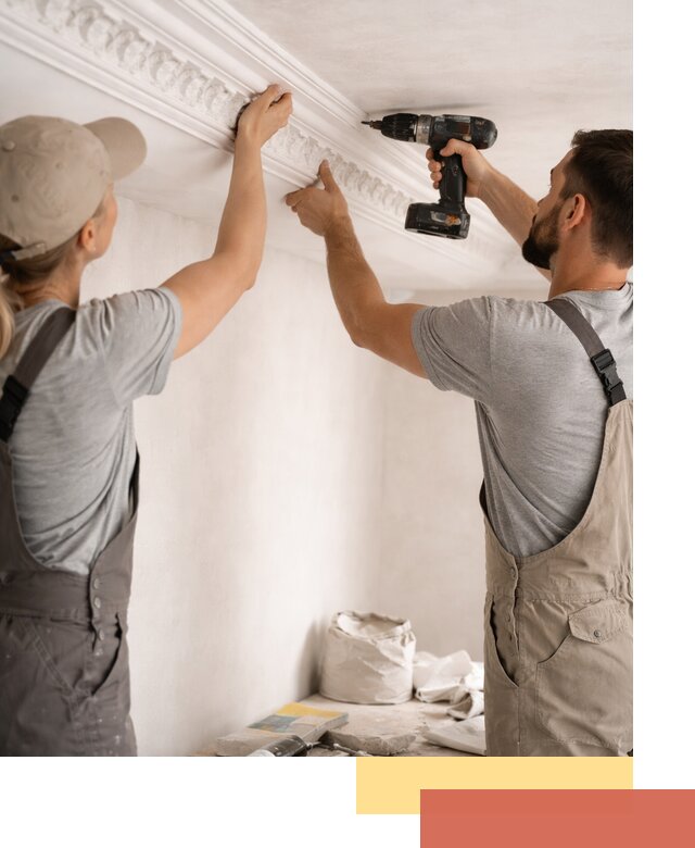 Профессиональный монтаж лепнины на потолок в Пушкине