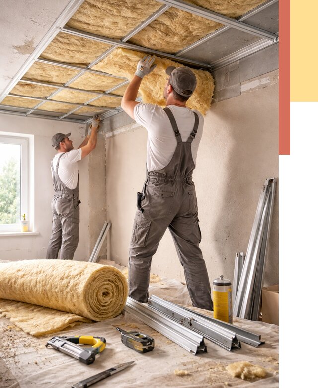 Утепление потолка в Пушкине от 7788 руб/м2 — недорого, быстро, под ключ | ОТДЕЛОЧНИК-Пшн