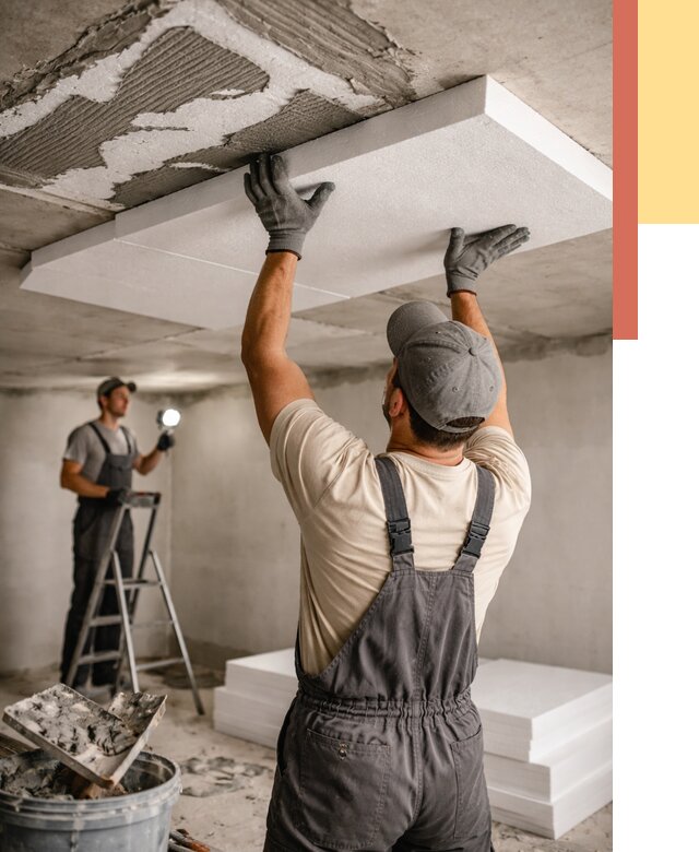 Утепление потолка пенопластом в Пушкине от 4868 руб/м2 — недорого и быстро | ОТДЕЛОЧНИК-Пшн