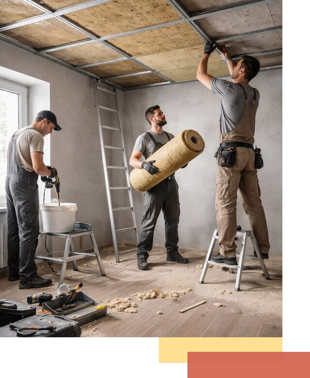 Шумоизоляция потолка в Пушкине: профессиональный монтаж и отделка